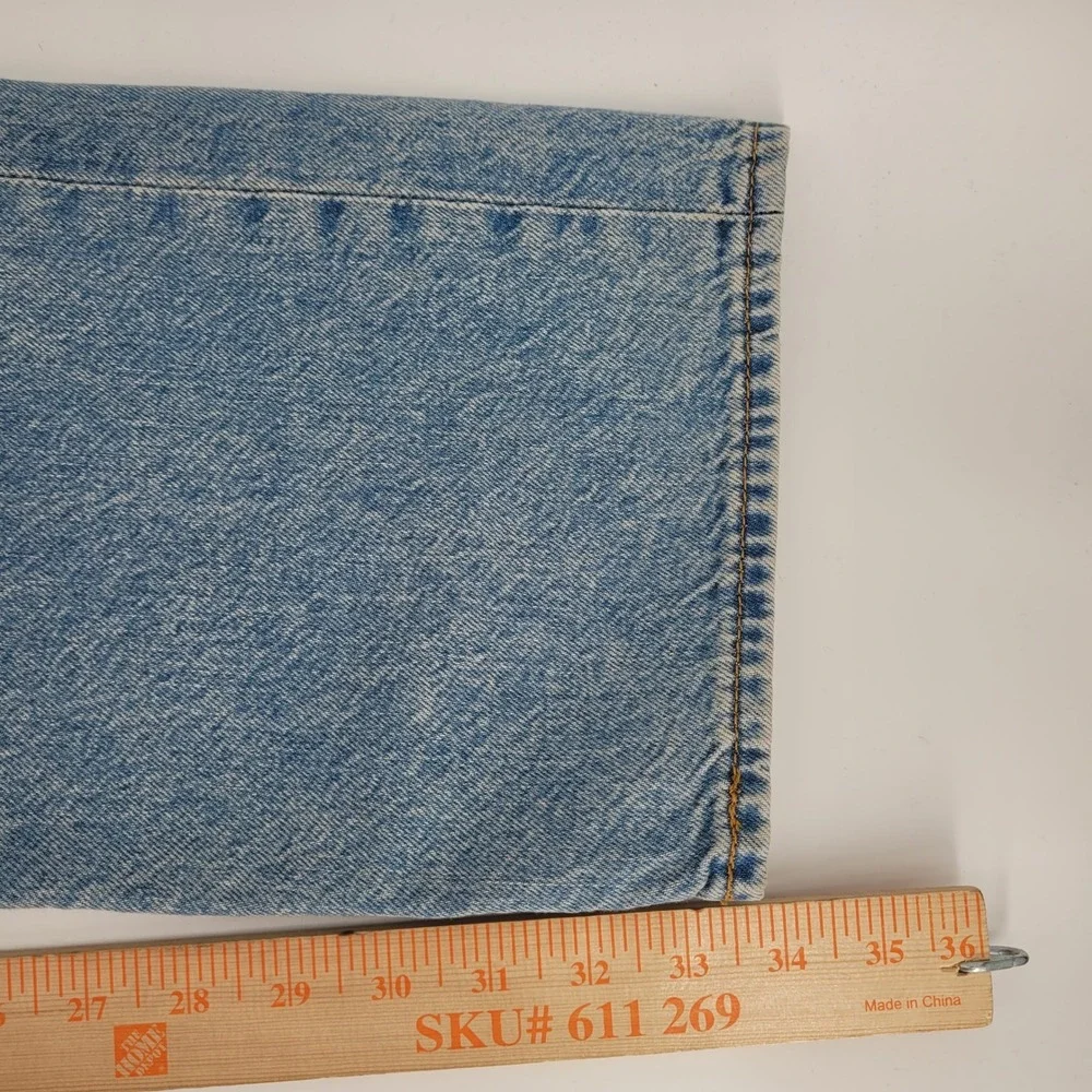 Levis‎ 501 Original Mens Jeans 38x34 Light Wash Blue Denim Stretch 00501-3668